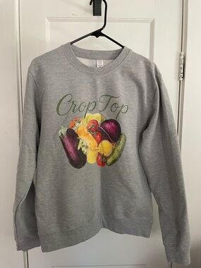 Middle Class Fancy ‘Crop Top’ Vegetable Graphic Sweatshirt